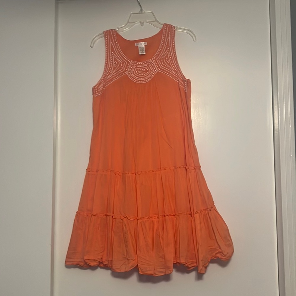 Orange dress w/ white detailing